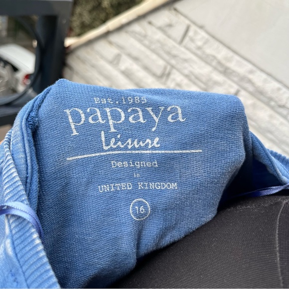NWOT Papaya Blue Cropped Sweatshirt - Picture 5 of 5